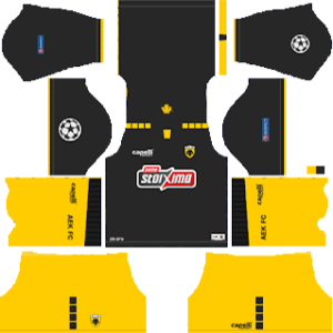 AEK FC DLS UCL Badge Away Kit